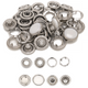 12mm PRYM Stainless Steel Pearl Snap Poppers Fasteners (Pack of 10)